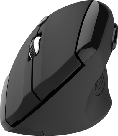 Klip Xtreme EverRest - Vertical mouse - ergonomic - right-handed - optical - 6 buttons - wireless - 2.4 GHz - USB wireless receiver