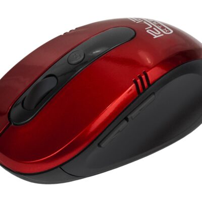 Klip Xtreme KMW-330 Vector - Mouse - ergonomic - optical - 6 buttons - wireless - 2.4 GHz - USB wireless receiver - red