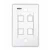 Nexxt Wall Plate 4 Port WHITE