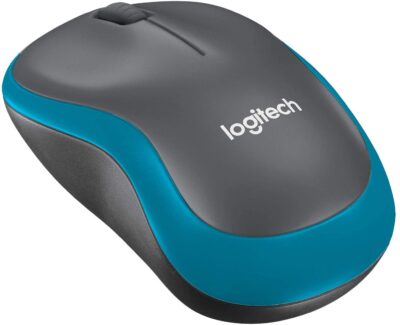 Logitech M185 - Mouse - right and left-handed - optical - wireless - 2.4 GHz - USB wireless receiver - blue