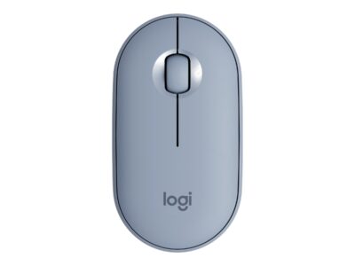 Logitech Pebble M350 - mouse - Bluetooth, 2.4 GHz - blue gray