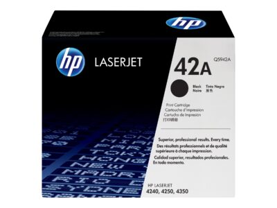 HP 42A - Black - original - LaserJet - toner cartridge (Q5942A) - for LaserJet 4240, 4250, 4350