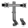 Tripp Lite Dual-Display Monitor Arm with Desk Clamp and Grommet - Height Adjustable, 17" to 27" Monitors - Mounting kit - for 2 LCD displays