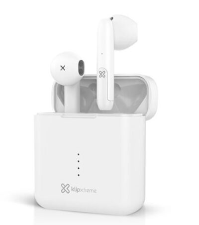 Klip Xtreme TwinTouch KTE-010 - Earphones with mic - in-ear - Bluetooth - wireless - White