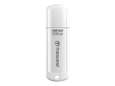 Transcend JetFlash 730 - USB flash drive - 128 GB - USB 3.0 - white