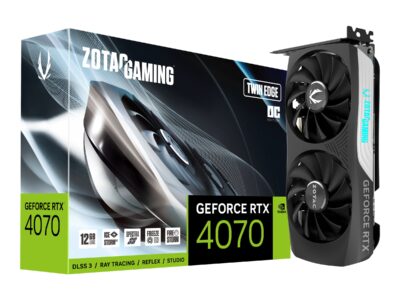 ZOTAC GAMING GeForce RTX 4070 Twin Edge OC - Graphics card - GeForce RTX 4070 - 12 GB GDDR6X - PCIe 4.0 x16 - HDMI, 3 x DisplayPort