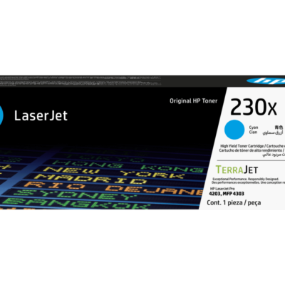 HP 230X - Cyan - original - LaserJet - toner cartridge (W2301X) - for Color LaserJet Pro 4201, 4203, MFP 4301, MFP 4303