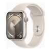 Apple Watch Series 9 (GPS) - 45 mm - starlight aluminum - smart watch with sport band - fluoroelastomer - starlight - band size: M/L - 64 GB - Wi-Fi, UWB, Bluetooth - 1.36 oz