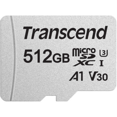 Transcend 300S - Flash memory card (adapter included) - 512 GB - A1 / Video Class V30 / UHS-I U3 / Class10 - microSDXC
