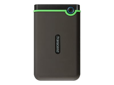 Transcend StoreJet 25M3 - Hard drive - 2 TB - external (portable) - 2.5" - USB 3.1 Gen 1 - 256-bit AES - iron gray