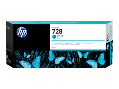 HP 728 - 300 ml - cyan - original - DesignJet - ink cartridge - for DesignJet T730, T830