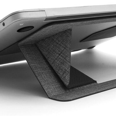 NomadLabs - Foldable Laptop Stand - Lightweight Portable Laptop Stand for Travel - Easy Setup - Ultra-Thin Design - Vegan Leather - Fiberglass