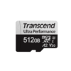 Transcend USD340S - Flash memory card (microSDXC to SD adapter included) - 512 GB - A2 / Video Class V30 / UHS-I U3 / Class10 - microSDXC UHS-I