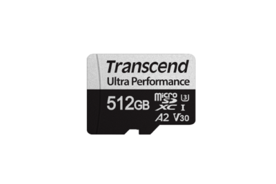 Transcend USD340S - Flash memory card (microSDXC to SD adapter included) - 512 GB - A2 / Video Class V30 / UHS-I U3 / Class10 - microSDXC UHS-I