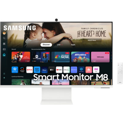 Samsung S32CM801UN - M80C Series - LED monitor - Smart - 32" - 3840 x 2160 4K @ 60 Hz - VA - 400 cd/m² - 3000:1 - HDR10, HDR10+ - 4 ms - HDMI, USB-C - speakers - warm white