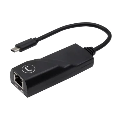Unno Tekno Adapter Dual USB 3.0 - Type C to LAN RJ45 port