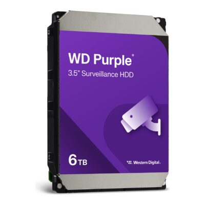 WD Purple WD64PURZ - Hard drive - 6 TB - surveillance - internal - 3.5" - SATA 6Gb/s - 5400 rpm - buffer: 256 MB