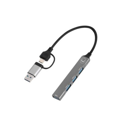 Unno Tekno 4-port Hub Dual A & C to USB HB1014SV