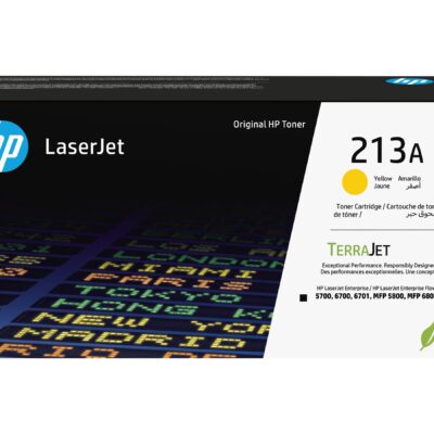 HP 213A - Yellow - original - LaserJet - toner cartridge (W2132A) - for Color LaserJet Enterprise 5700dn, 6700dn, MFP 5800dn, MFP 6800dn
