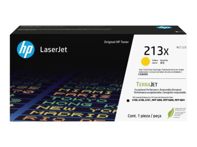 HP 213X - High Yield - yellow - original - LaserJet - toner cartridge (W2132X) - for Color LaserJet Enterprise 5700dn, 6700dn, MFP 6800dn