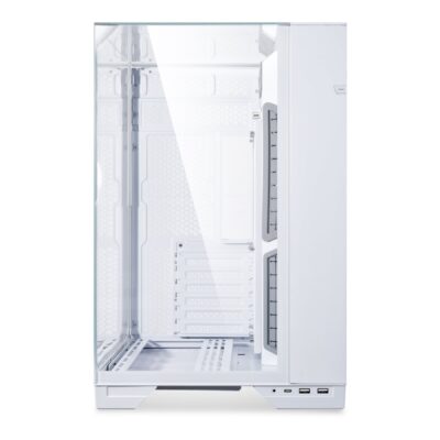 Lian Li O11 Vision - Tower - extended ATX - windowed side panel (tempered glass) - no power supply - white - USB/Audio