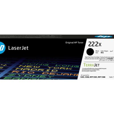 HP 222X - High Yield - black - original - LaserJet - toner cartridge (W2220X) - for Color LaserJet Pro 4202dn, 4202dw, MFP 3302fdn, MFP 4303fdn, MFP 4303fdw